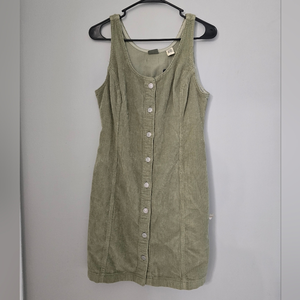 Levi's Olive Green Corduroy Mini Dress